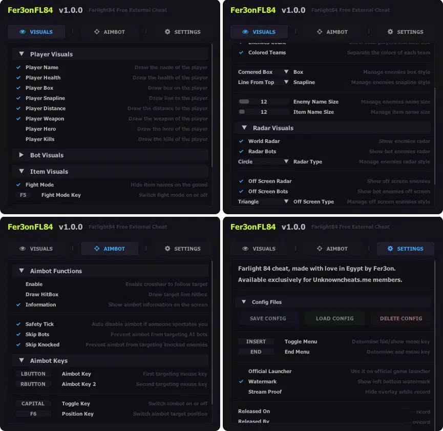远光84 Farlight 84·Fer3on免费锁敌显敌雷达 v1.2  第1张