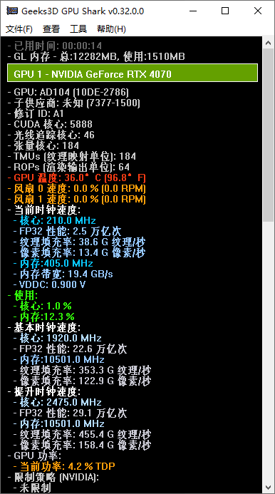 GPU Shark II(显卡GPU监视工具) v2.8.0.0 / 0.33.1 绿色版  第1张