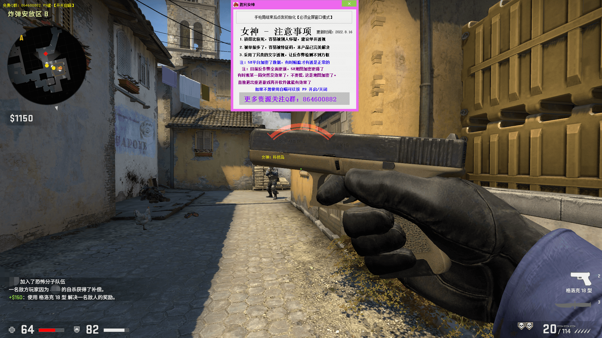 CSGO·女神5E专用方框文字显敌 v9.8  第1张