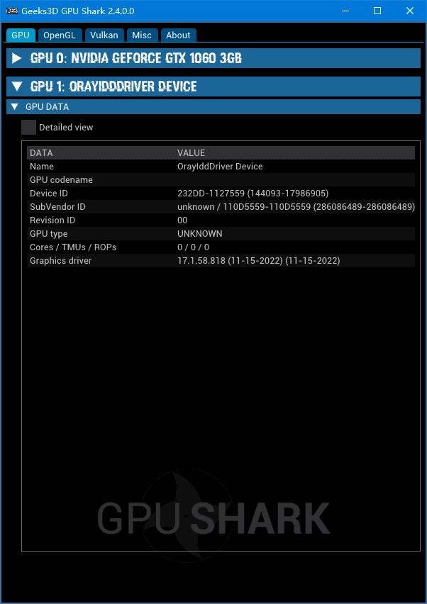 GPU Shark 显卡GPU监视工具 v2.7.0.0 绿色版  第1张