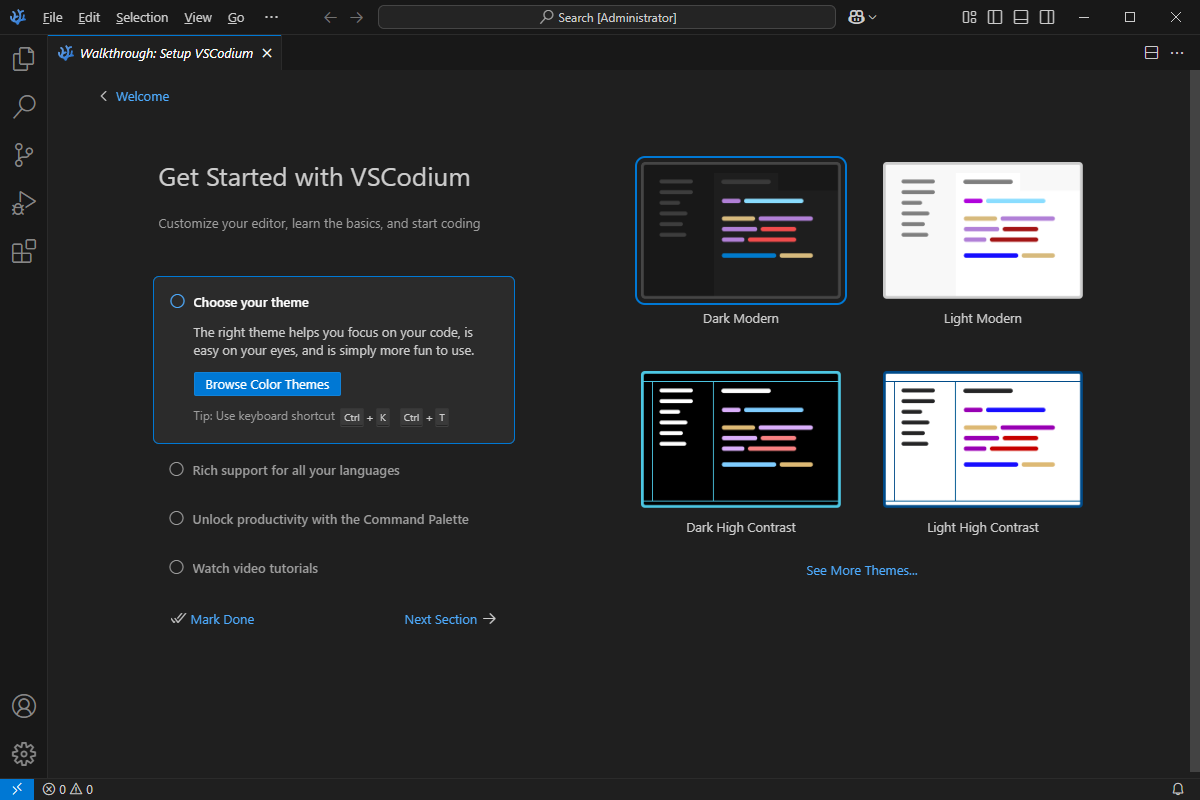 VSCodium 开源代码编辑器 v1.99.02289 中文绿色版  第1张