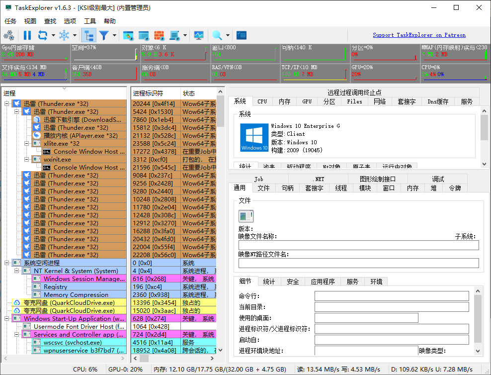 Task Explorer(高级进程管理工具) v1.6.4 中文绿色版  第1张