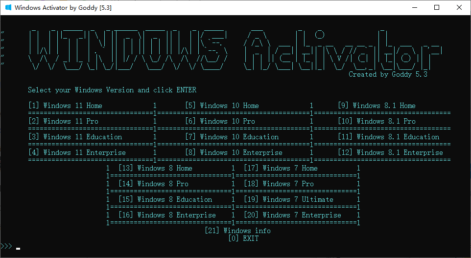 Windows Activator by Goddy(Win11/Win10激活工具) v5.3  第1张