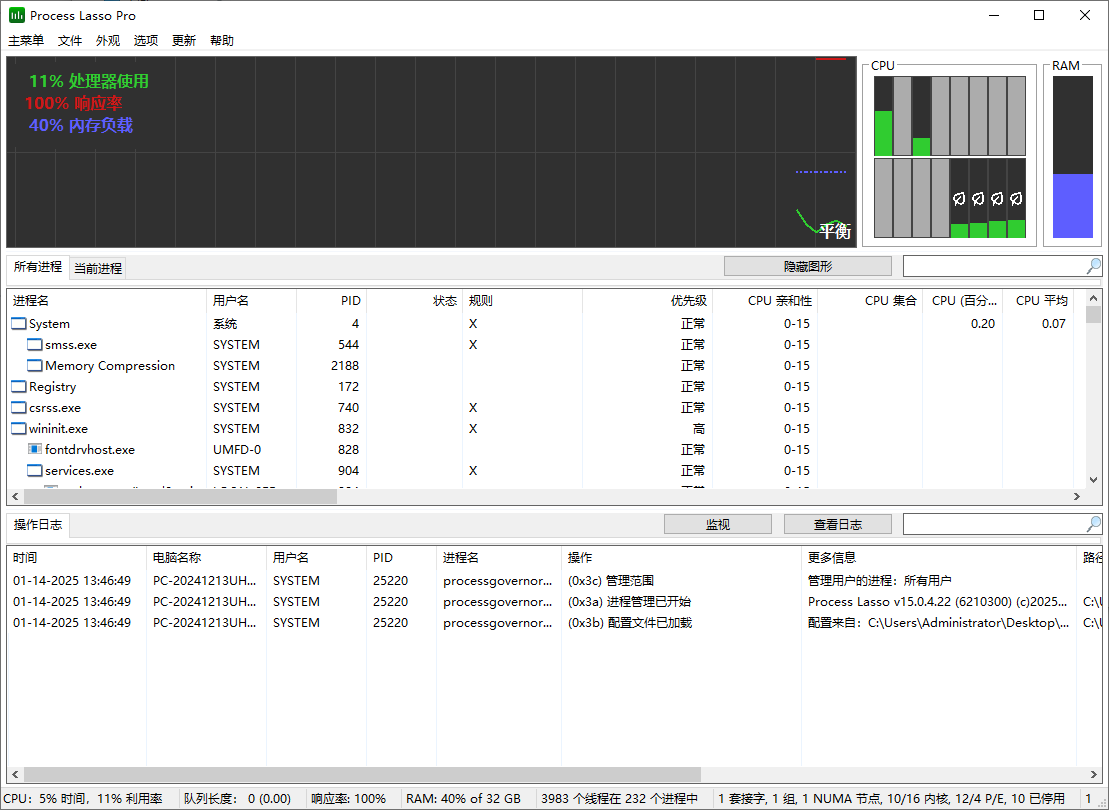 Process Lasso(进程优化工具) Pro v15.1.0.50 / 15.1.1.19 多语便携版  第1张