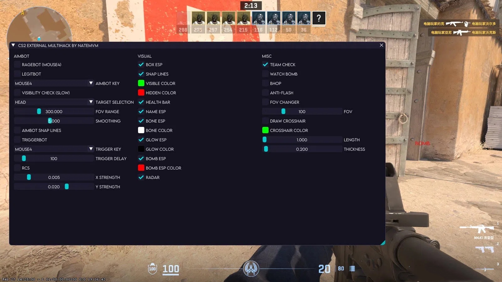CSGO2·Multihack显敌扳机连跳多功能辅助  第1张