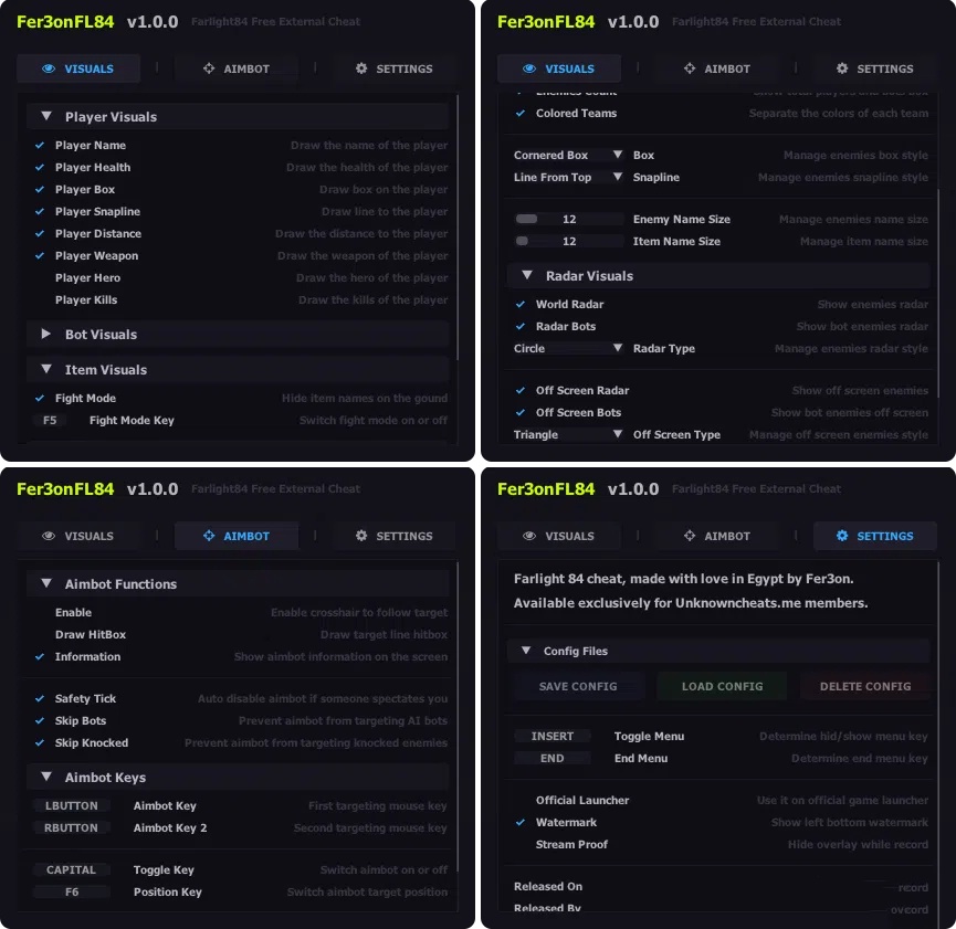 远光84 Farlight 84·Fer3on免费锁敌显敌雷达 v1.2