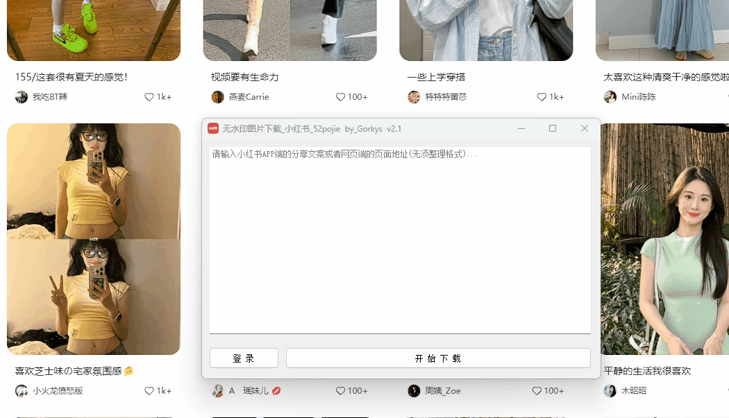 某红书无水印图片批量下载  第1张