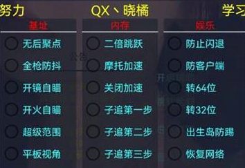 和平精英安卓手游QX晓橘火力追踪免费辅助