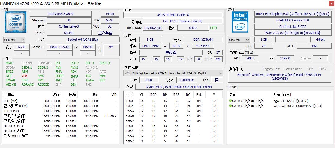 HWiNFO硬件检测工具v8.26.5730绿色版