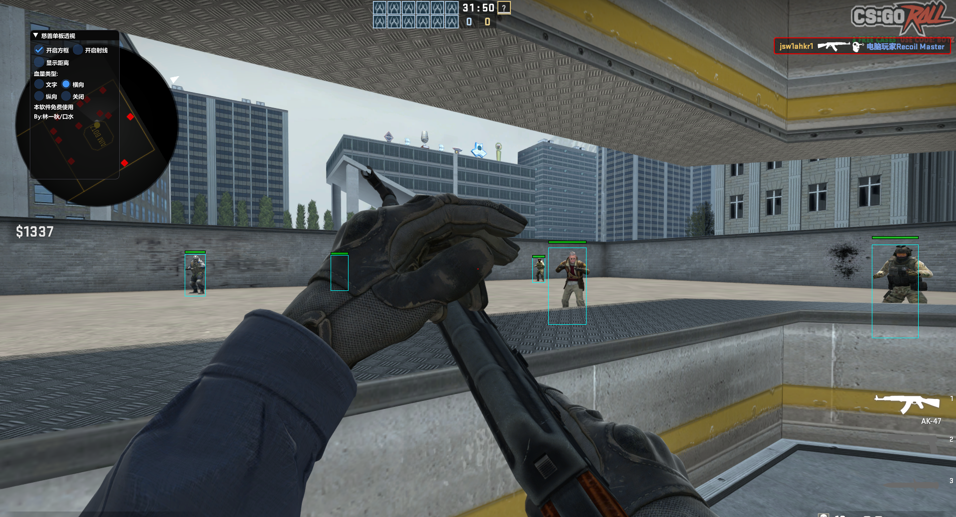 CSGO 10.31 官匹单板显敌显血低调演技  第1张