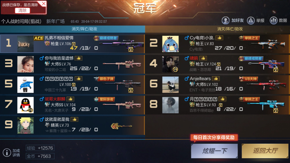京康CFM手游12.15稳定枪神数据  第1张