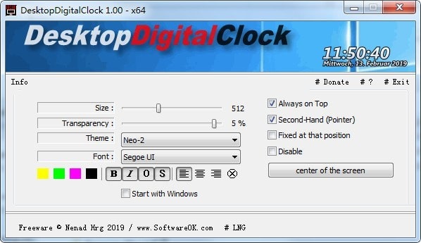 DesktopDigitalClock v5.55绿色版