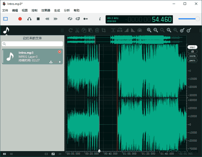 ocenaudio(录音和音频编辑软件) v3.15.3 多语便携版  第1张