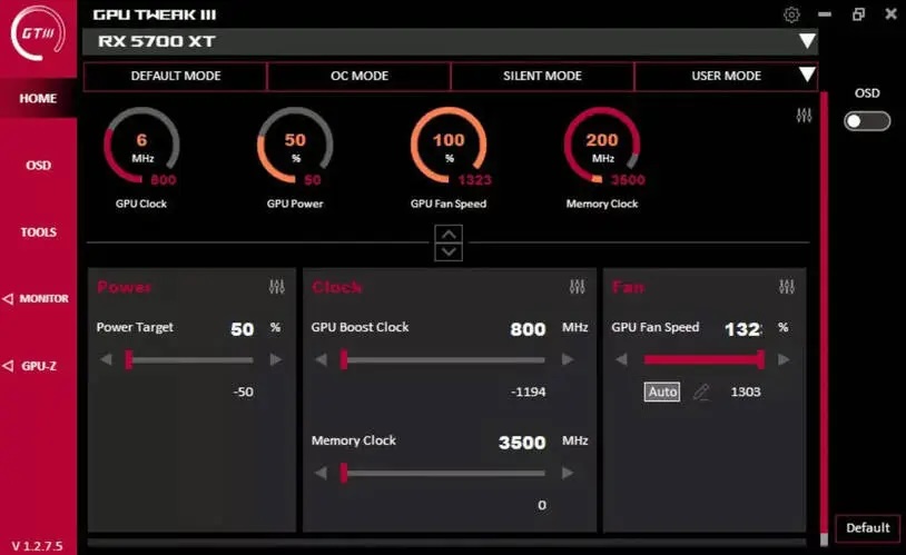 显卡超频GPU Tweak III v2.0.7.3  第1张
